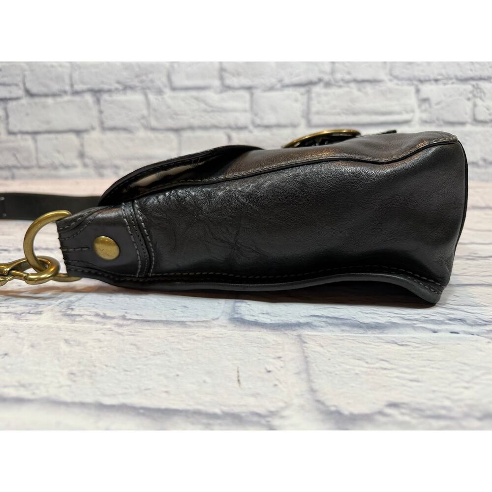 COACH Black Bleecker Legacy Tattersall Shoulder Bag F0769-11419 Antique Brass - Picture 9 of 15
